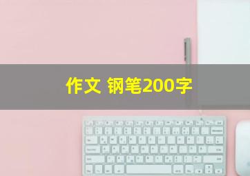 作文 钢笔200字